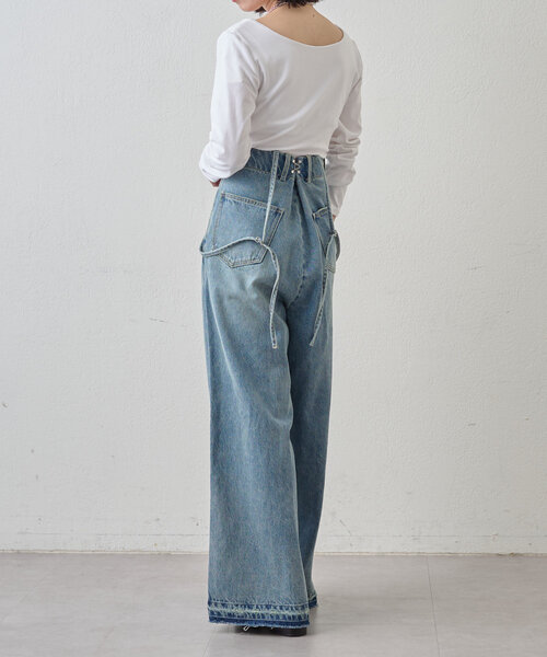 Omekashi（オメカシ）の「サスツキ2WAYデニム（デニムパンツ・レディース・ブルー・36/38）」の17枚目の写真