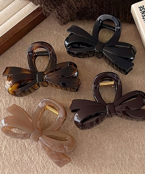 SHEPP（シープ）の「リボンヘアクリップ（バレッタ/ヘアクリップ・レディース・その他1/ブラウン/ベージュ/ブラック・F）」の10枚目の写真