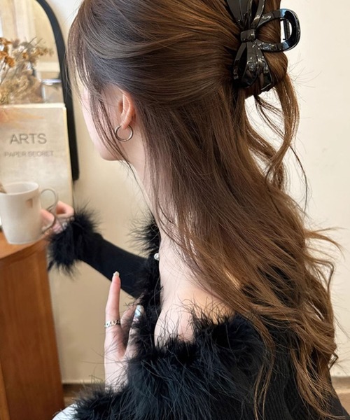 SHEPP（シープ）の「リボンヘアクリップ（バレッタ/ヘアクリップ・レディース・その他1/ブラウン/ベージュ/ブラック・F）」の11枚目の写真