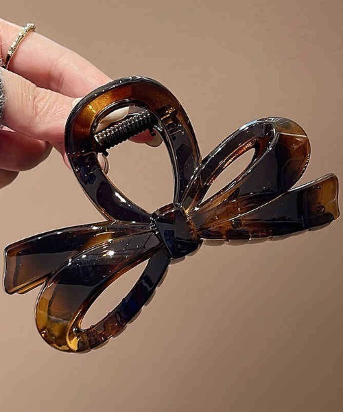 SHEPP（シープ）の「リボンヘアクリップ（バレッタ/ヘアクリップ・レディース・その他1/ブラウン/ベージュ/ブラック・F）」の7枚目の写真