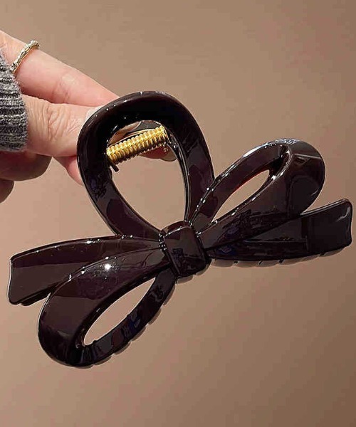 SHEPP（シープ）の「リボンヘアクリップ（バレッタ/ヘアクリップ・レディース・その他1/ブラウン/ベージュ/ブラック・F）」の8枚目の写真