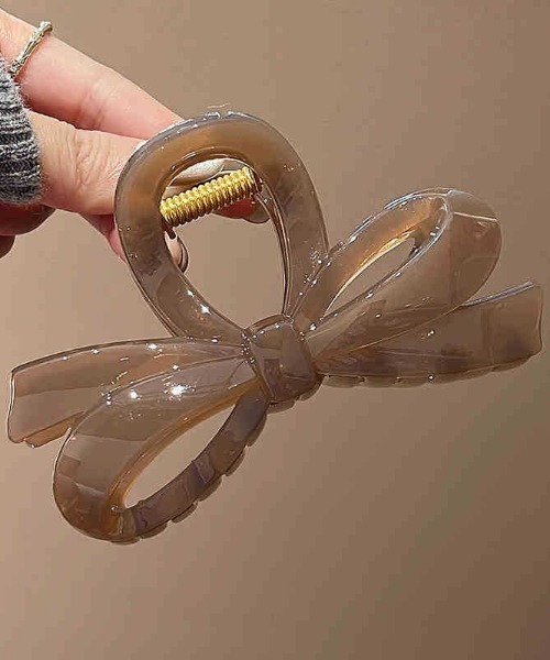 SHEPP（シープ）の「リボンヘアクリップ（バレッタ/ヘアクリップ・レディース・その他1/ブラウン/ベージュ/ブラック・F）」の9枚目の写真