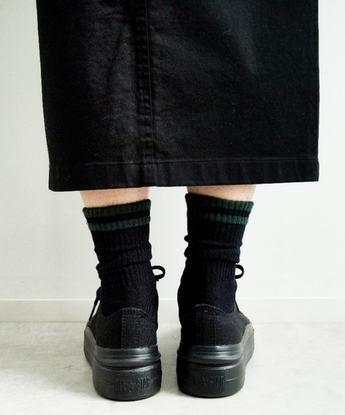 FRED PERRY（フレッドペリー）の「[FRED PERRY/フレッドペリー] ワンポイントロゴ刺繍 ティップラインリブソックス（ソックス/靴下・レディース・ホワイト/ブラック/ブラック系その他・23-25/25-27）」の9枚目の写真