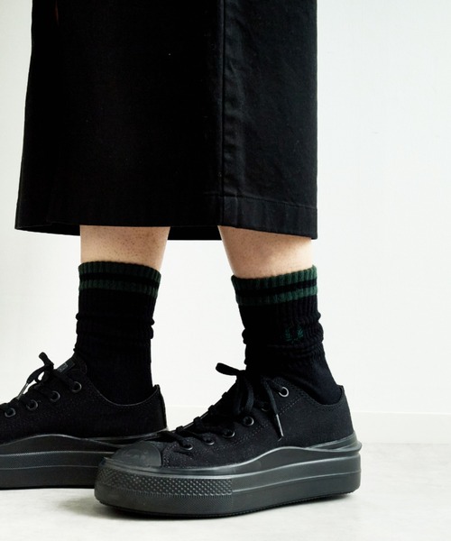 FRED PERRY（フレッドペリー）の「[FRED PERRY/フレッドペリー] ワンポイントロゴ刺繍 ティップラインリブソックス（ソックス/靴下・レディース・ホワイト/ブラック/ブラック系その他・23-25/25-27）」の8枚目の写真