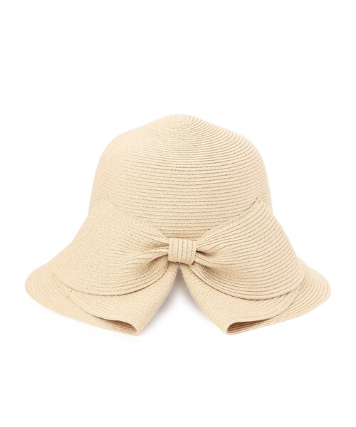 grove（グローブ）の「ウォッシャブルスリットリボンハット【手洗い可・UVカット・サイズ調整可】（ハット・レディース・アイボリー/ブラック/ライトベージュ/ベージュ・00）」の6枚目の写真