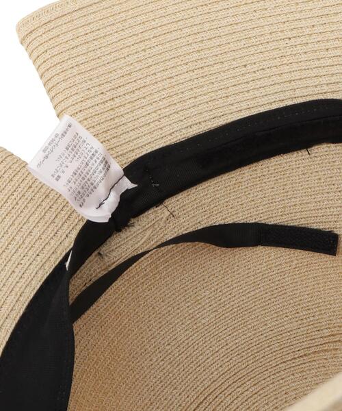 grove（グローブ）の「ウォッシャブルスリットリボンハット【手洗い可・UVカット・サイズ調整可】（ハット・レディース・アイボリー/ブラック/ライトベージュ/ベージュ・00）」の9枚目の写真