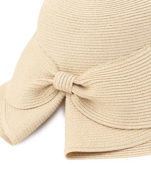 grove（グローブ）の「ウォッシャブルスリットリボンハット【手洗い可・UVカット・サイズ調整可】（ハット・レディース・アイボリー/ブラック/ライトベージュ/ベージュ・00）」の10枚目の写真