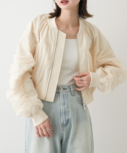 レイヤード風ドロストブルゾン 楽天市場】【SALE／60%OFF】ドロストメッシュブルゾン A part by