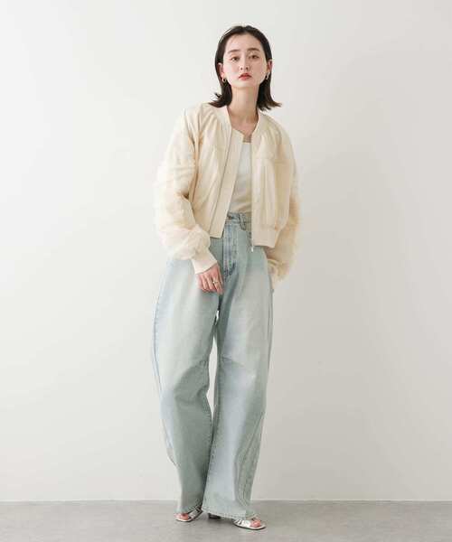 セール】チュールレイヤードブルゾン（ブルゾン）｜SENSE OF PLACE by