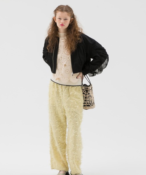 チュールレイヤードブルゾン SENSE OF PLACE by URBAN RESEARCH ブルゾン アウター チュール