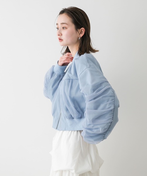 セール】チュールレイヤードブルゾン（ブルゾン）｜SENSE OF PLACE by