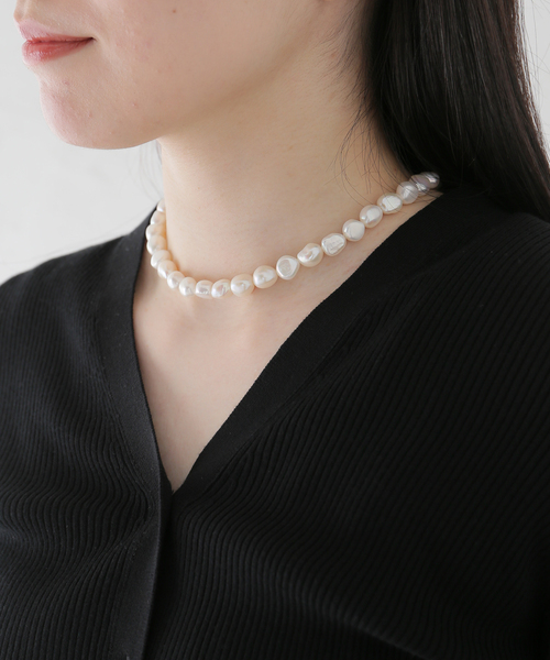専用美品＜Rieuk（リューク）＞White Keshi Pearl ネックレス Rieuk/リューク pearl necklace NC ネックレス NC-52-P