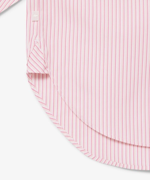LACOSTE（ラコステ）の「コットンポプリン オーバーサイズストライプシャツ（シャツ/ブラウス・レディース・ホワイト/ピンク・38/36/34）」の16枚目の写真