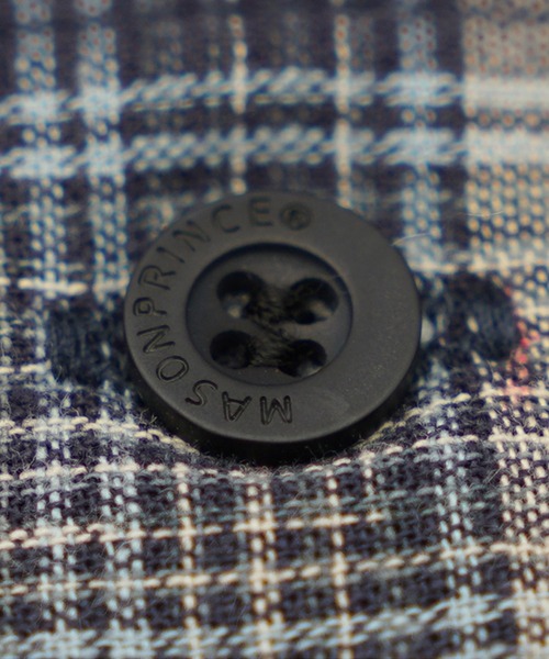 MASONPRINCE(メイソンプリンス)の「オーバーサイズ パッチデザイン レトロチェック柄 シャツ CS2153【MASONPRINCE】(シャツ/ブラウス・メンズ・ブルー系その他/レッド系その他・L/M/S)」の17枚目の写真