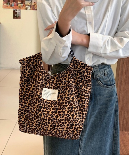 Liaa/ロープデザイン レオパード 豹柄 トートバッグ A18570（トート