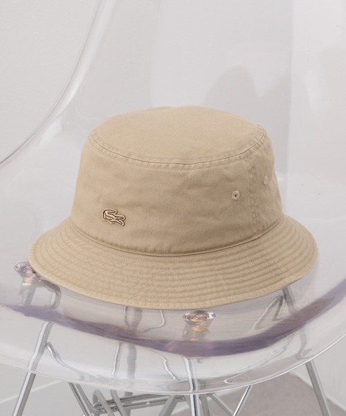 LACOSTE(ラコステ)の「【LACOSTE】バイウォッシュワンポイントハット L1358(ハット・メンズ・ブラック/カーキ/ベージュ・FREE)」の3枚目の写真