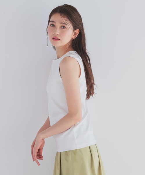 GLACIER lusso（グラシアルッソ）の「ボートネックタンク（タンクトップ・レディース・ブルー/ブラック/ホワイト/ライトグレー・L/LL/M/S）」の9枚目の写真