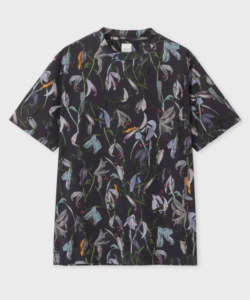 Paul Smith(ポールスミス)の「フェイデッドリリープリント Tシャツ / 153660 919T(Tシャツ/カットソー・メンズ・オフホワイト/ブラック・MEDIUM/LARGE/X-LARGE)」の1枚目の写真