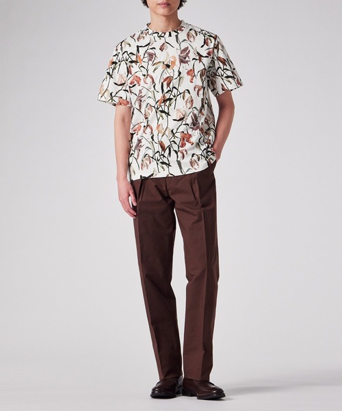 Paul Smith(ポールスミス)の「フェイデッドリリープリント Tシャツ / 153660 919T(Tシャツ/カットソー・メンズ・オフホワイト/ブラック・MEDIUM/LARGE/X-LARGE)」の3枚目の写真