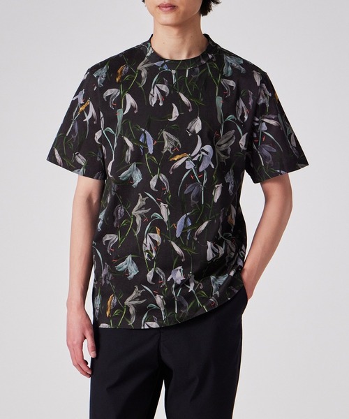 Paul Smith(ポールスミス)の「フェイデッドリリープリント Tシャツ / 153660 919T(Tシャツ/カットソー・メンズ・オフホワイト/ブラック・MEDIUM/LARGE/X-LARGE)」の7枚目の写真
