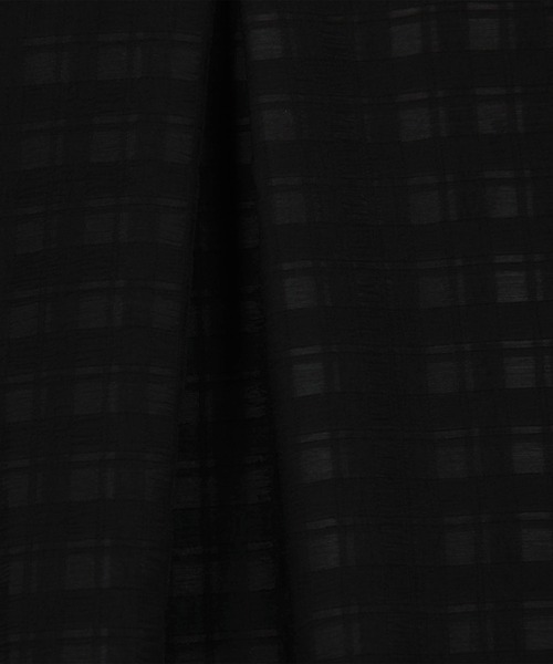 Grand PARK（グランドパーク）の「シアーチェック柄 ノースリーブブラウス（シャツ/ブラウス・レディース・ブラウン/ブラック/ブルー・FREE）」の7枚目の写真