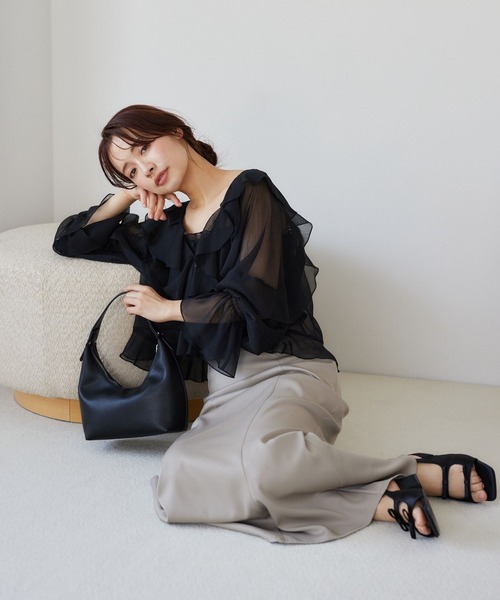 mysty woman(ミスティウーマン)の「ワンショルダーBAG 453136(ショルダーバッグ・レディース・ホワイト/ブラック/グリーン系その他/ブラウン系その他・FREE)」の12枚目の写真