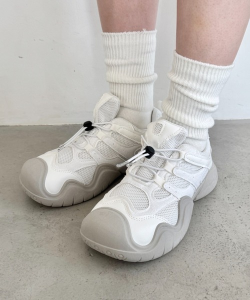 SOLLON.（ソルロン）の「ボリュームソールラインドロストスニーカーサンダル（スニーカー・レディース・ベージュ/ピンク/アイボリー/ブラック・23.5cm/24.5cm）」の9枚目の写真