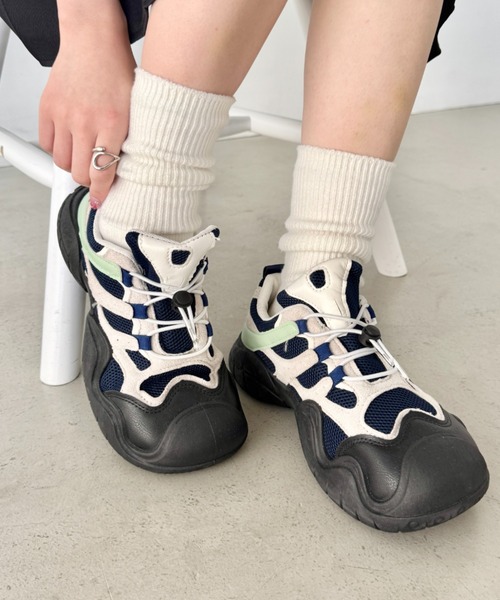 SOLLON.（ソルロン）の「ボリュームソールラインドロストスニーカーサンダル（スニーカー・レディース・ベージュ/ピンク/アイボリー/ブラック・23.5cm/24.5cm）」の22枚目の写真