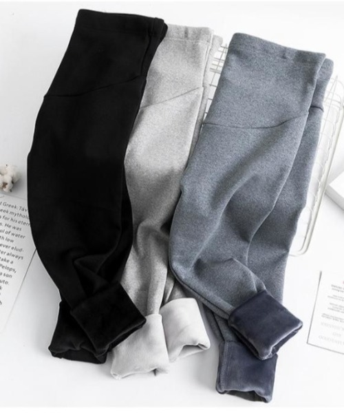 Mela（メラ）の「【マタニティ】裏ボアレギンス（レギンス/スパッツ・レディース・ライトグレー・L）」の10枚目の写真