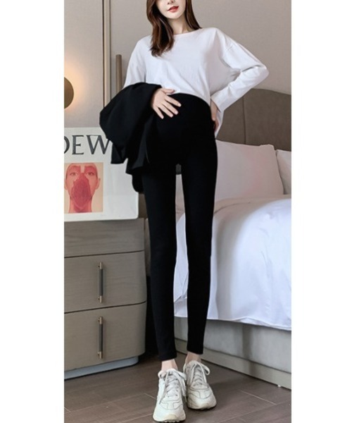 Mela（メラ）の「【マタニティ】裏ボアレギンス（レギンス/スパッツ・レディース・ライトグレー・L）」の17枚目の写真