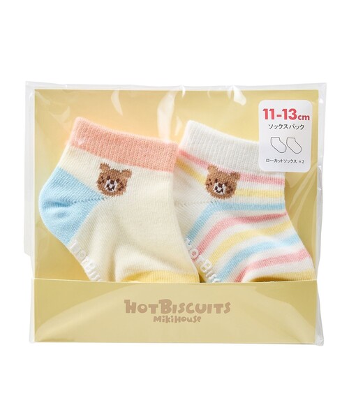HOT BISCUITS（ホットビスケッツ）の「ローカット ソックスパック2足セット（ソックス/靴下・キッズ・マルチ/アイボリー/サックスブルー/ピンク・11-13cm/9-10cm/17-19cm/15-17cm/13-15cm）」の9枚目の写真