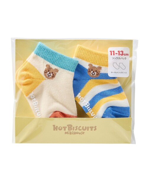 HOT BISCUITS（ホットビスケッツ）の「ローカット ソックスパック2足セット（ソックス/靴下・キッズ・マルチ/アイボリー/サックスブルー/ピンク・11-13cm/9-10cm/17-19cm/15-17cm/13-15cm）」の12枚目の写真