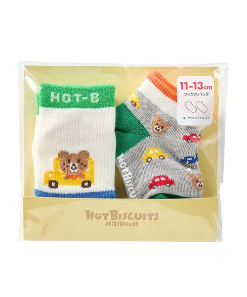HOT BISCUITS（ホットビスケッツ）の「ローカット ソックスパック2足セット（ソックス/靴下・キッズ・マルチ/アイボリー/サックスブルー/ピンク・11-13cm/9-10cm/17-19cm/15-17cm/13-15cm）」の6枚目の写真