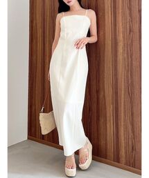 RESEXXY | Iラインキャミワンピース【セットアップ着用可能/ピンクWEB限定カラー】(ワンピース)