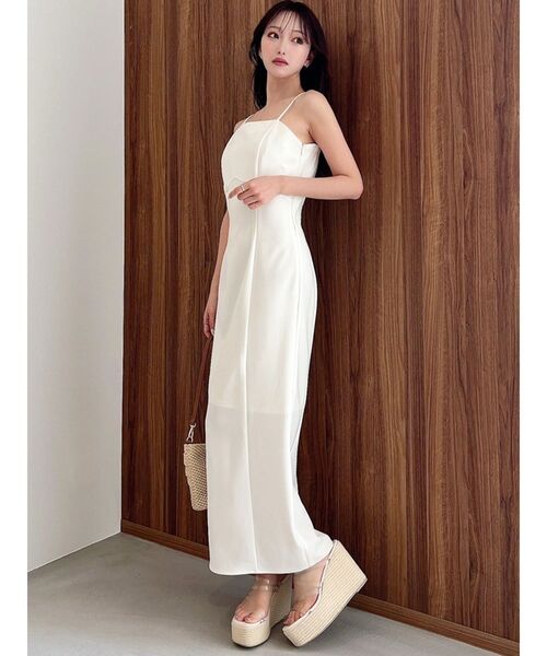 RESEXXY（リゼクシー）の「Iラインキャミワンピース【セットアップ着用可能/ピンクWEB限定カラー】（ワンピース・レディース・ピンク/プラム/アイボリー/ブラック・FREE）」の8枚目の写真