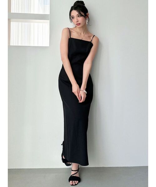 RESEXXY（リゼクシー）の「Iラインキャミワンピース【セットアップ着用可能/ピンクWEB限定カラー】（ワンピース・レディース・ピンク/プラム/アイボリー/ブラック・FREE）」の12枚目の写真