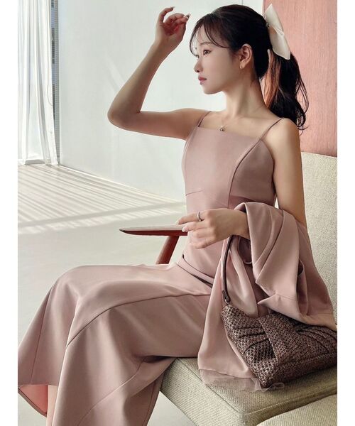 RESEXXY（リゼクシー）の「Iラインキャミワンピース【セットアップ着用可能/ピンクWEB限定カラー】（ワンピース・レディース・ピンク/プラム/アイボリー/ブラック・FREE）」の19枚目の写真