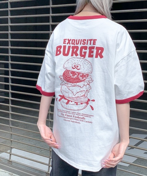link lot(リンクロット)の「FoodプリントラグランTシャツ / リンガーTシャツ(Tシャツ/カットソー・メンズ・グリーン/レッド/ブラック/レッド系・M/L)」の17枚目の写真