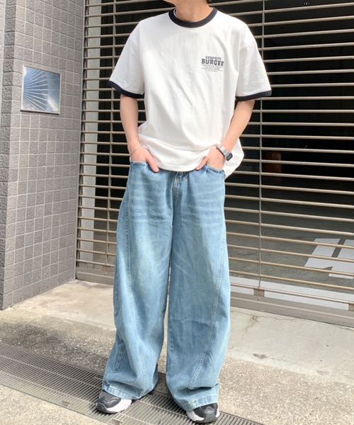 link lot(リンクロット)の「FoodプリントラグランTシャツ / リンガーTシャツ(Tシャツ/カットソー・メンズ・グリーン/レッド/ブラック/レッド系・M/L)」の6枚目の写真
