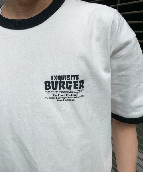 link lot(リンクロット)の「FoodプリントラグランTシャツ / リンガーTシャツ(Tシャツ/カットソー・メンズ・グリーン/レッド/ブラック/レッド系・M/L)」の9枚目の写真