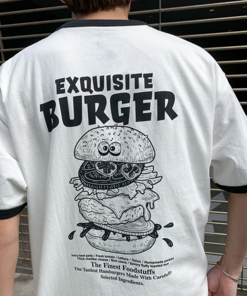 link lot(リンクロット)の「FoodプリントラグランTシャツ / リンガーTシャツ(Tシャツ/カットソー・メンズ・グリーン/レッド/ブラック/レッド系・M/L)」の10枚目の写真
