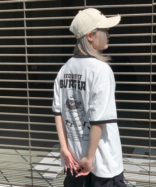 link lot(リンクロット)の「FoodプリントラグランTシャツ / リンガーTシャツ(Tシャツ/カットソー・メンズ・グリーン/レッド/ブラック/レッド系・M/L)」の11枚目の写真