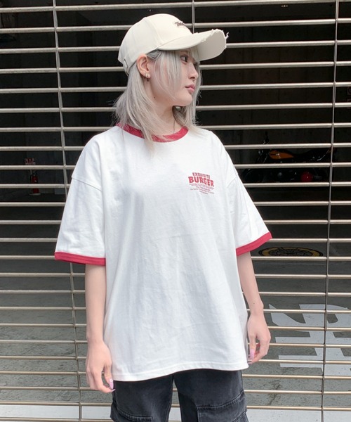 link lot(リンクロット)の「FoodプリントラグランTシャツ / リンガーTシャツ(Tシャツ/カットソー・メンズ・グリーン/レッド/ブラック/レッド系・M/L)」の14枚目の写真