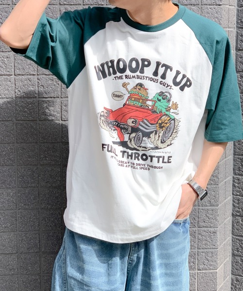 link lot(リンクロット)の「FoodプリントラグランTシャツ / リンガーTシャツ(Tシャツ/カットソー・メンズ・グリーン/レッド/ブラック/レッド系・M/L)」の20枚目の写真