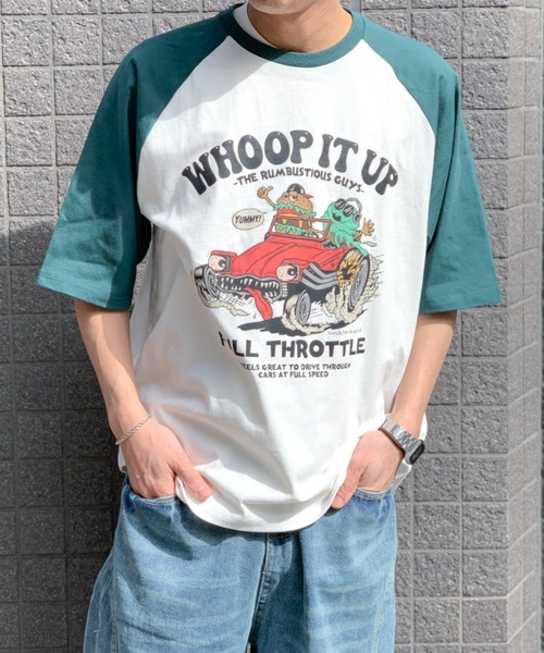 link lot(リンクロット)の「FoodプリントラグランTシャツ / リンガーTシャツ(Tシャツ/カットソー・メンズ・グリーン/レッド/ブラック/レッド系・M/L)」の21枚目の写真