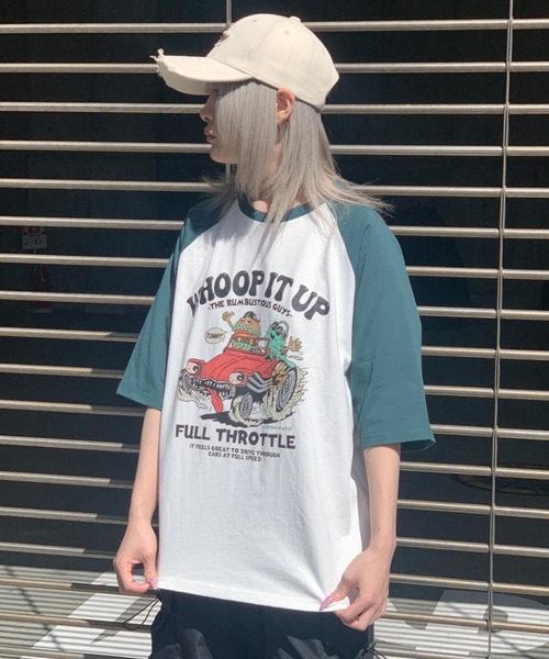 link lot(リンクロット)の「FoodプリントラグランTシャツ / リンガーTシャツ(Tシャツ/カットソー・メンズ・グリーン/レッド/ブラック/レッド系・M/L)」の22枚目の写真