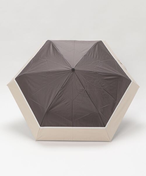 COLONY 2139（コロニートゥーワンスリーナイン）の「UVペールトライカラー55cm折傘（折りたたみ傘・レディース・グレー/ベージュ・FREE）」の6枚目の写真
