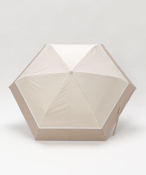 COLONY 2139（コロニートゥーワンスリーナイン）の「UVペールトライカラー55cm折傘（折りたたみ傘・レディース・グレー/ベージュ・FREE）」の4枚目の写真