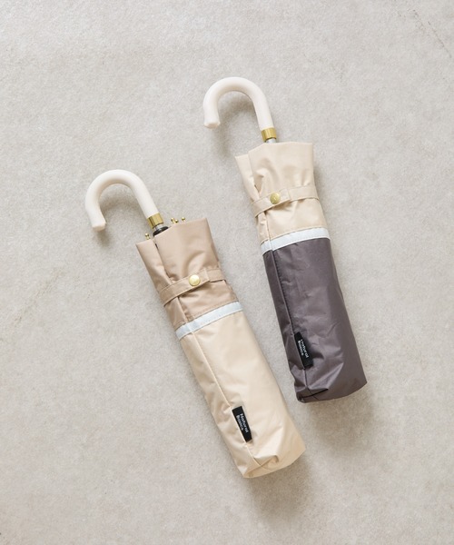 COLONY 2139（コロニートゥーワンスリーナイン）の「UVペールトライカラー55cm折傘（折りたたみ傘・レディース・グレー/ベージュ・FREE）」の15枚目の写真