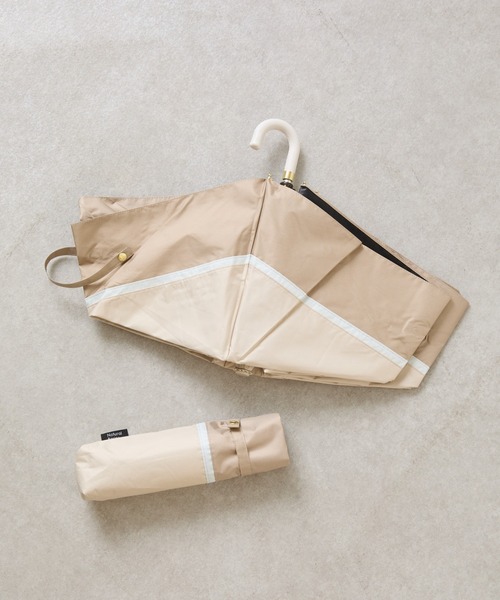 COLONY 2139（コロニートゥーワンスリーナイン）の「UVペールトライカラー55cm折傘（折りたたみ傘・レディース・グレー/ベージュ・FREE）」の14枚目の写真